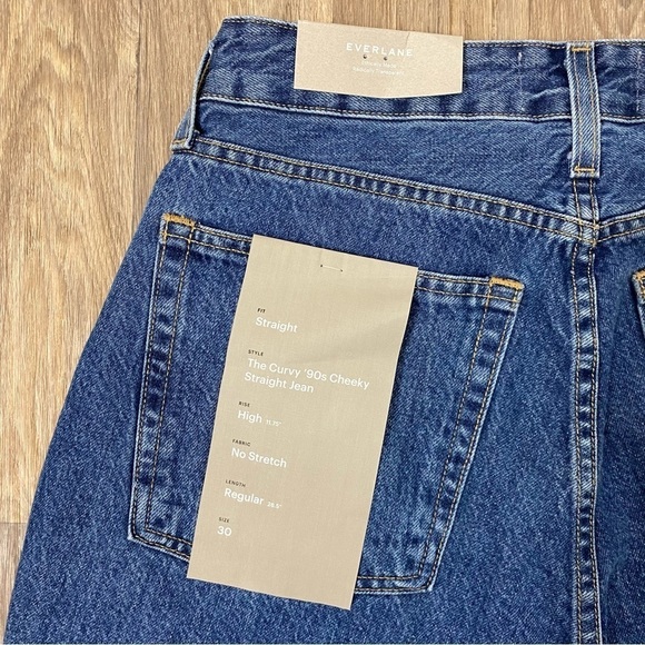 🆕 NWT EVERLANE The Curvy ‘90s Cheeky Straight jeans Womens size 30 - Picture 9 of 12